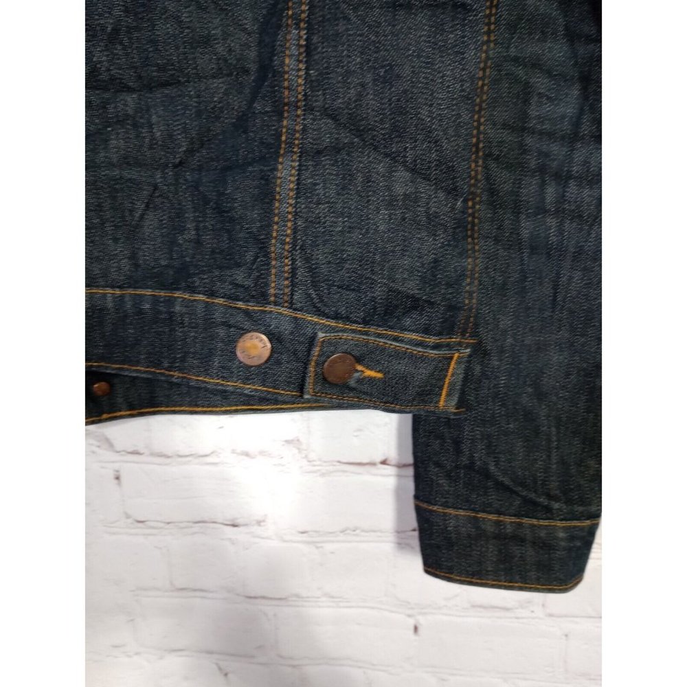 Nudie Jeans "Perry" Organic Cotton Blue Denim Button Up Jean Jacket Sz Medium - Picture 10 of 11